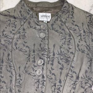 ARMANI COLLEZIONI LEATHER BLAZER JACKET